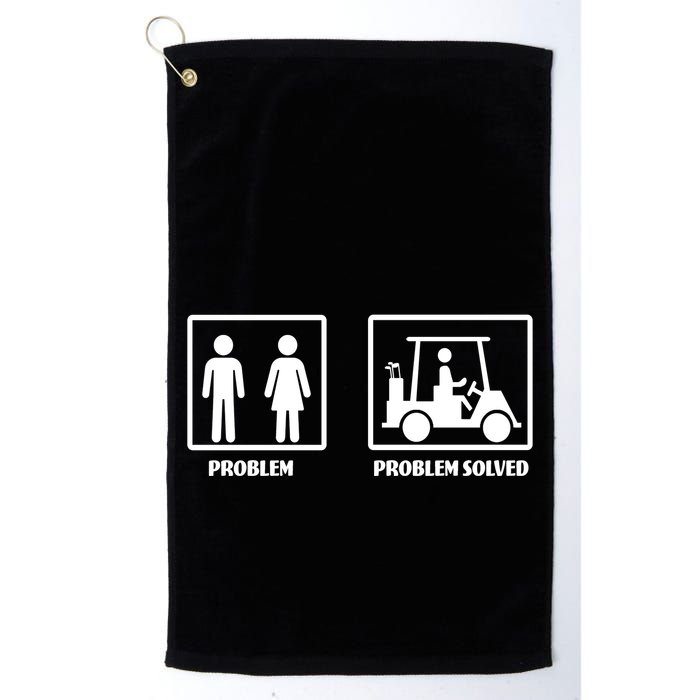 Problem Solved Golf Wife Funny Golf Towel