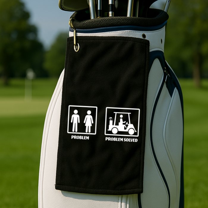 Problem Solved Golf Wife Funny Golf Towel