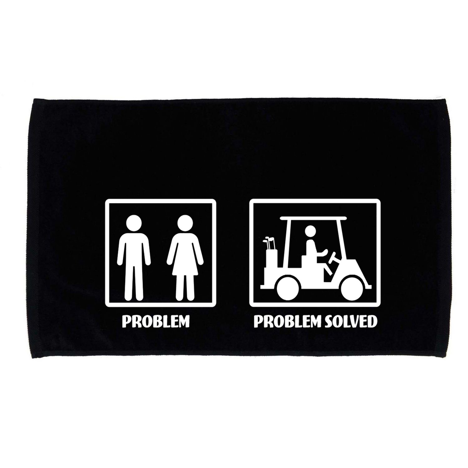 Problem Solved Golf Wife Funny Microfiber Hand Towel