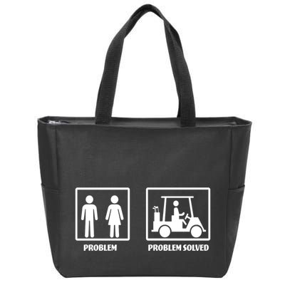 Problem Solved Golf Wife Funny Zip Tote Bag