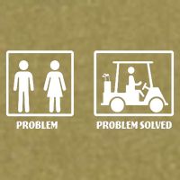 Problem Solved Golf Wife Funny Garment-Dyed Women's Muscle Tee