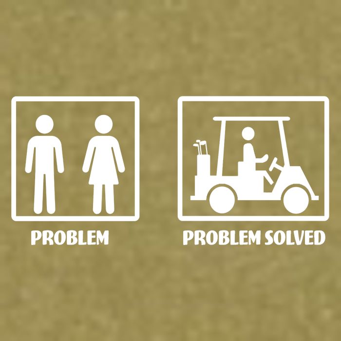 Problem Solved Golf Wife Funny Garment-Dyed Women's Muscle Tee
