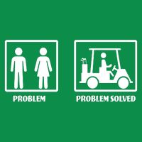 Problem Solved Golf Wife Funny Button