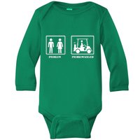 Problem Solved Golf Wife Funny Baby Long Sleeve Bodysuit