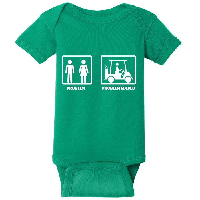 Problem Solved Golf Wife Funny Baby Bodysuit