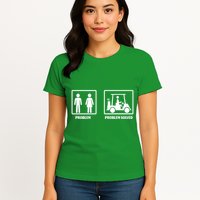 Problem Solved Golf Wife Funny Womens T-Shirt