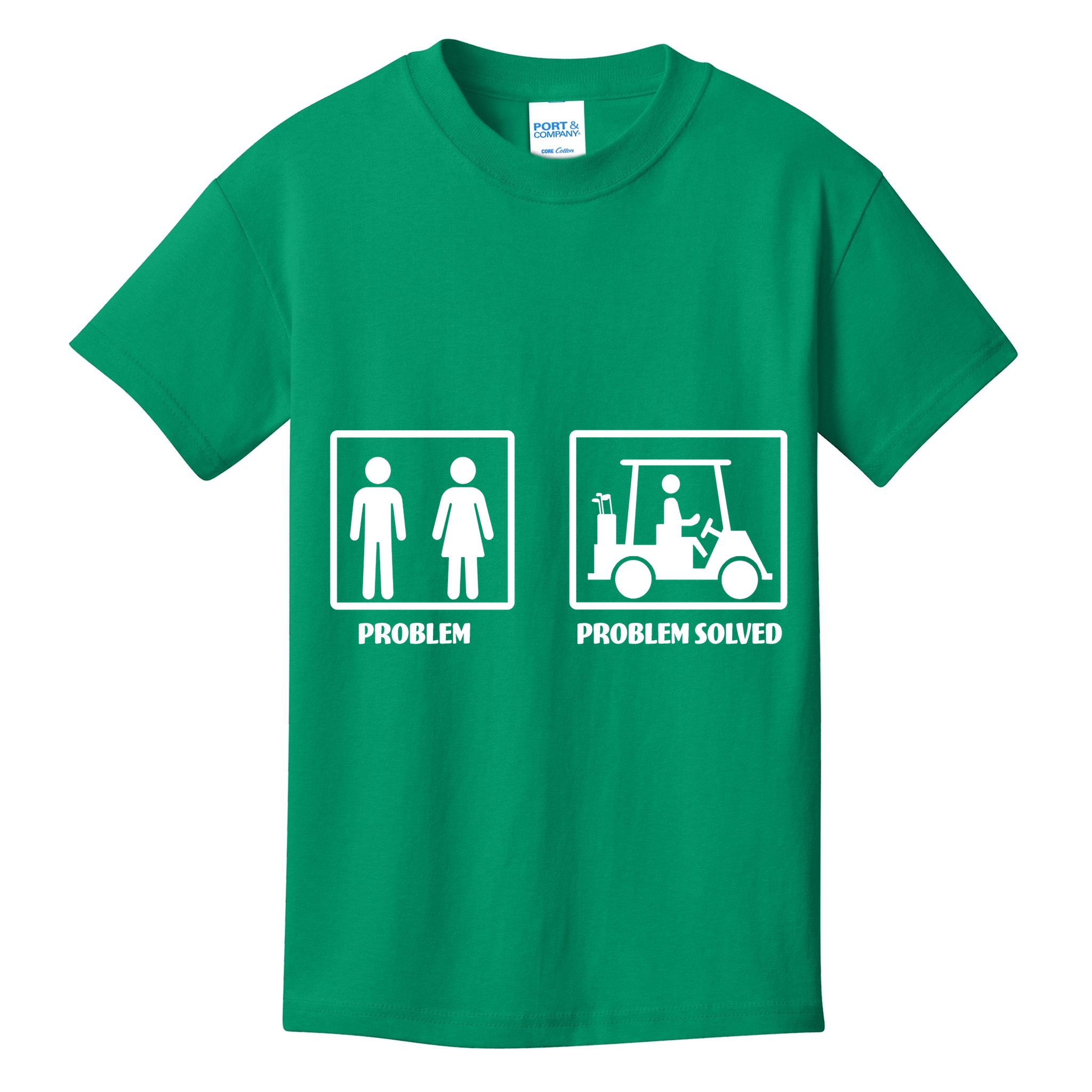 Problem Solved Golf Wife Funny Kids T-Shirt