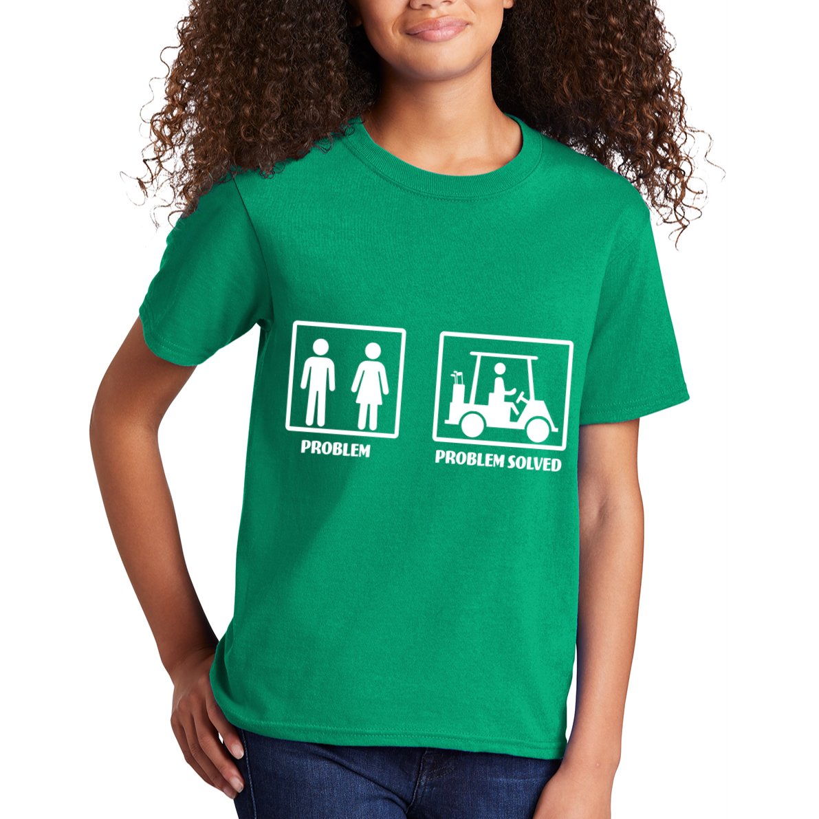 Problem Solved Golf Wife Funny Kids T-Shirt