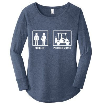 Problem Solved Golf Wife Funny Women's Perfect Tri Tunic Long Sleeve Shirt