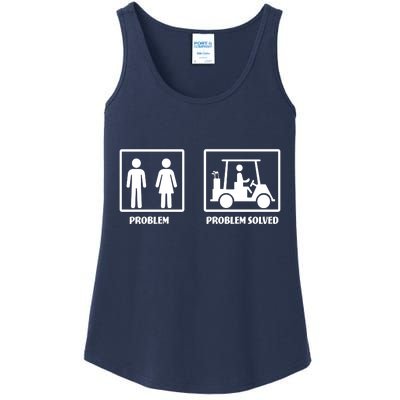 Problem Solved Golf Wife Funny Ladies Essential Tank