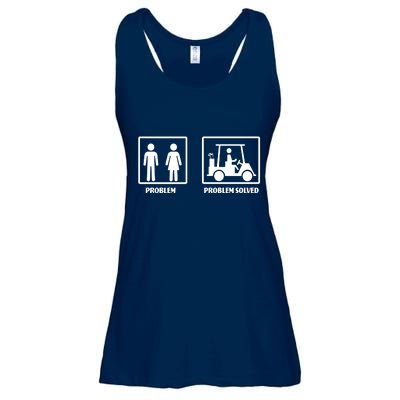 Problem Solved Golf Wife Funny Ladies Essential Flowy Tank