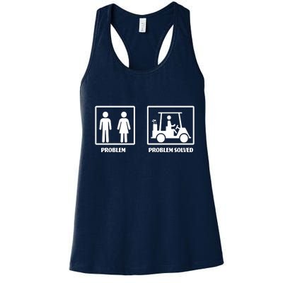 Problem Solved Golf Wife Funny Women's Racerback Tank