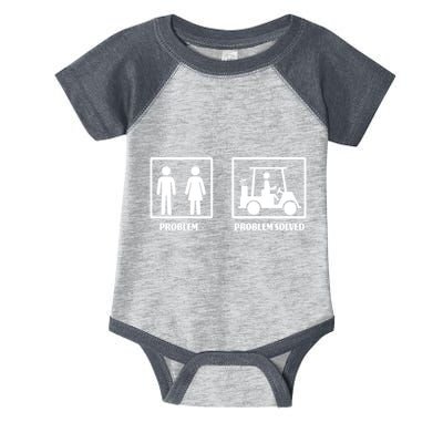 Problem Solved Golf Wife Funny Infant Baby Jersey Bodysuit