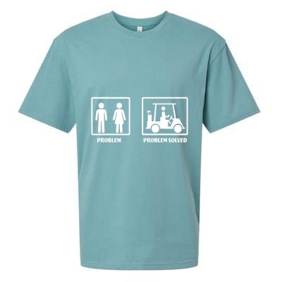 Problem Solved Golf Wife Funny Sueded Cloud Jersey T-Shirt