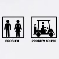 Problem Solved Golf Wife Funny Garment-Dyed Sweatshirt