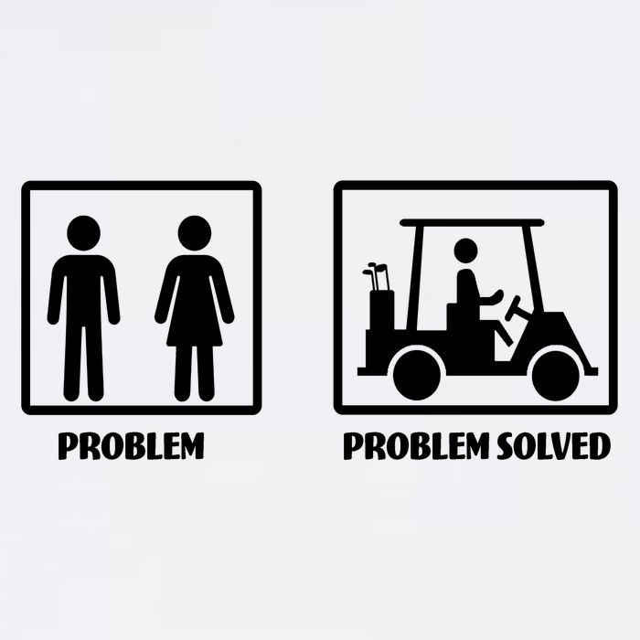 Problem Solved Golf Wife Funny Garment-Dyed Sweatshirt