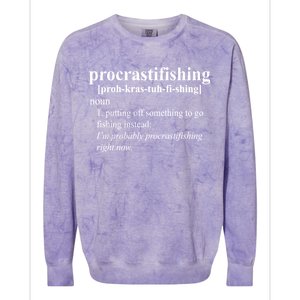 Procrastifishing Definition Colorblast Crewneck Sweatshirt