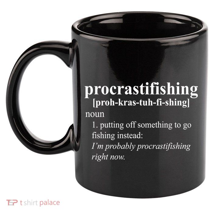 Procrastifishing Definition 11oz C Handle Ceramic Mug