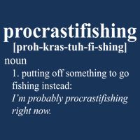 Procrastifishing Definition 7 Panel Mesh Trucker Snapback Hat
