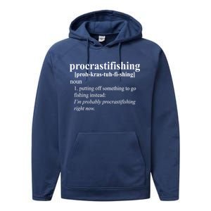 Procrastifishing Definition Performance Fleece Hoodie