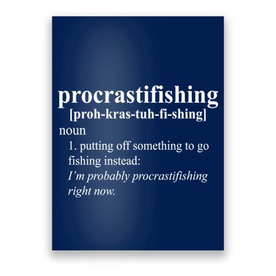 Procrastifishing Definition Poster