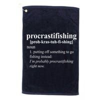 Procrastifishing Definition Platinum Collection Golf Towel