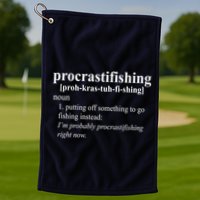 Procrastifishing Definition Golf Towel