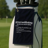 Procrastifishing Definition Golf Towel