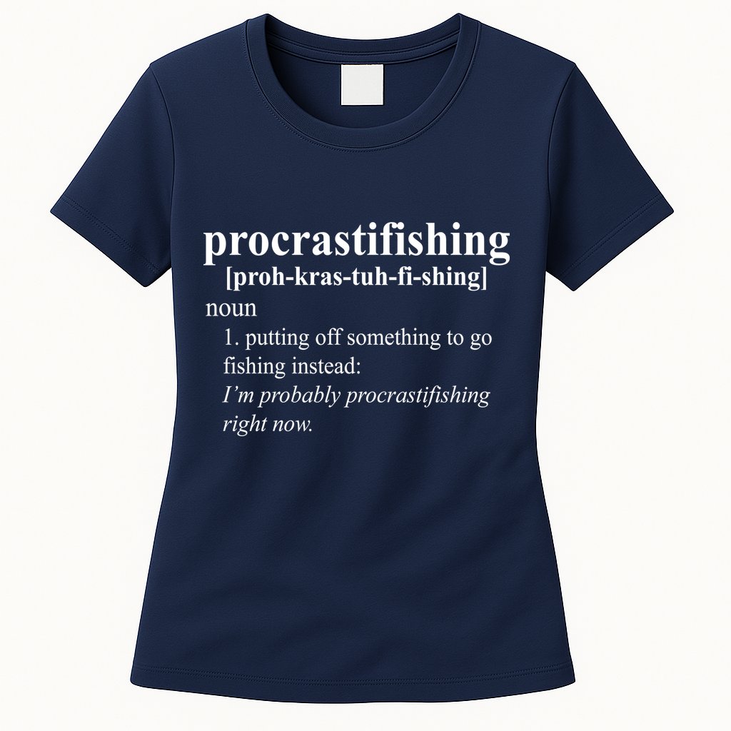 Procrastifishing Definition Womens T-Shirt