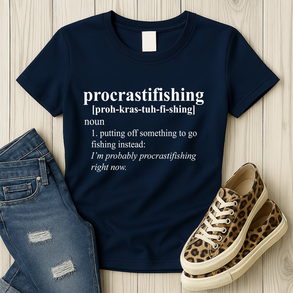 Procrastifishing Definition Womens T-Shirt
