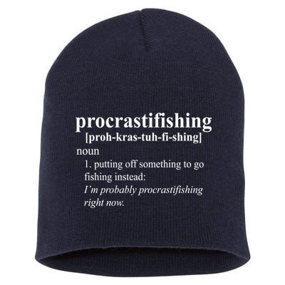 Procrastifishing Definition Short Acrylic Beanie