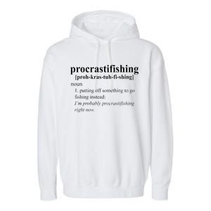 Procrastifishing Definition Garment-Dyed Fleece Hoodie