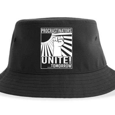 Procrastinators Unite Tomorrow Sustainable Bucket Hat