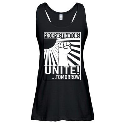 Procrastinators Unite Tomorrow Ladies Essential Flowy Tank