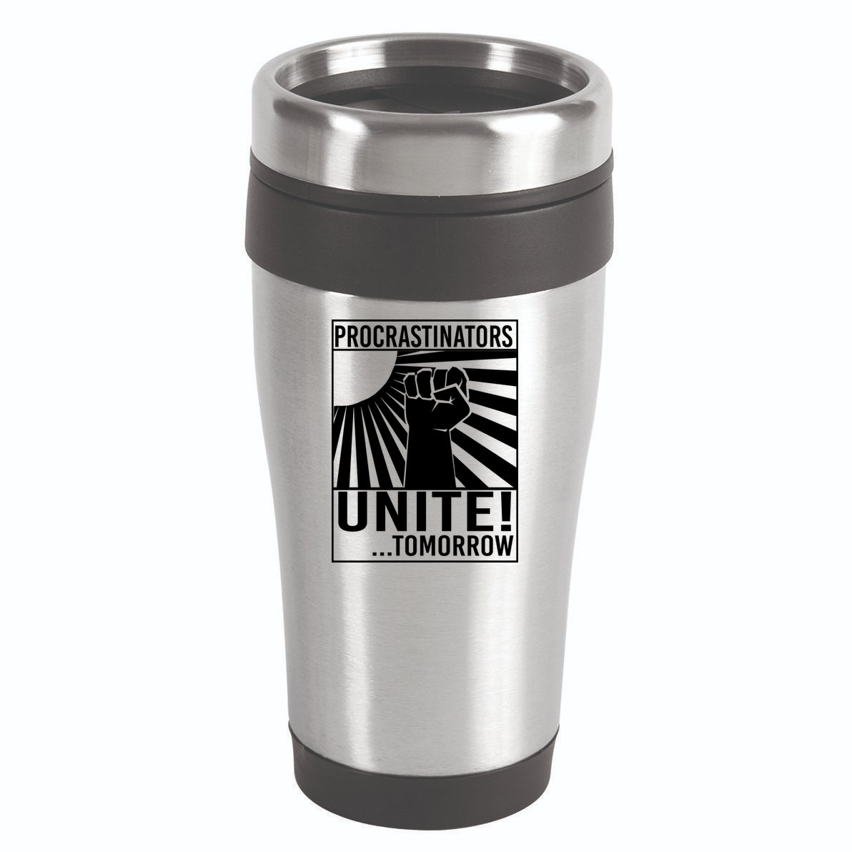 Procrastinators Unite Tomorrow 16oz Travel Tumbler