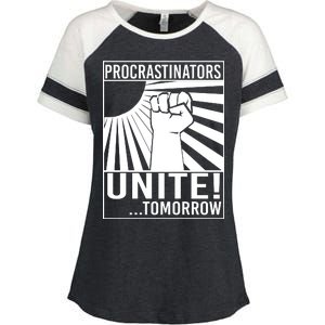 Procrastinators Unite Tomorrow Enza Ladies Jersey Colorblock Tee