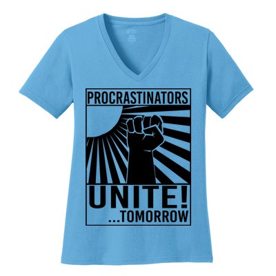 Procrastinators Unite Tomorrow Women's V-Neck T-Shirt