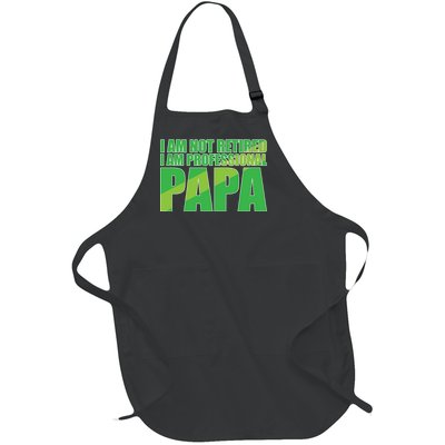 Professional Papa Im Not Retired Full-Length Apron With Pockets