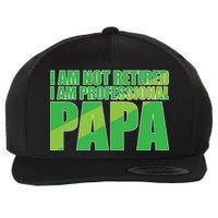 Professional Papa Im Not Retired Wool Snapback Cap