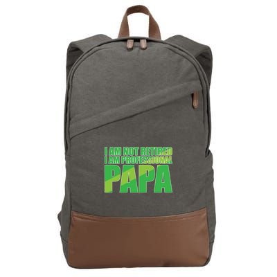 Professional Papa Im Not Retired Cotton Canvas Backpack