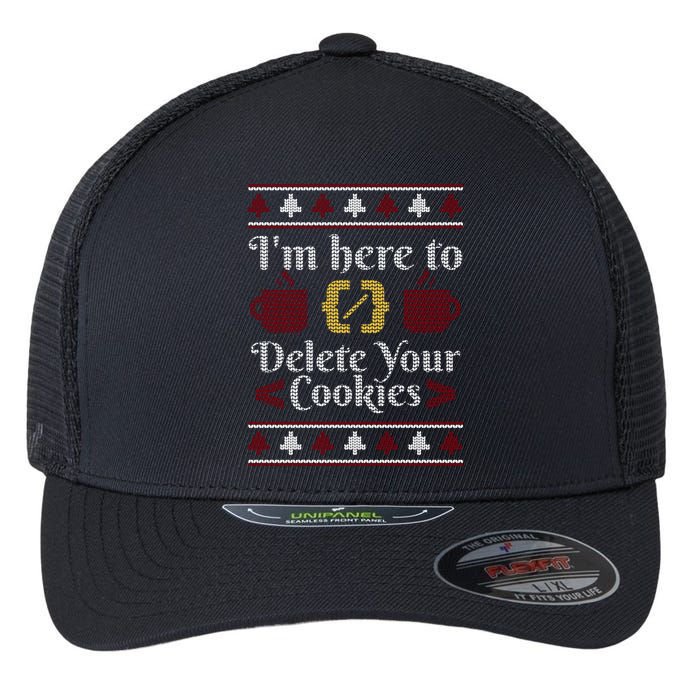 Programmer Ugly Christmas Sweater Flexfit Unipanel Trucker Cap