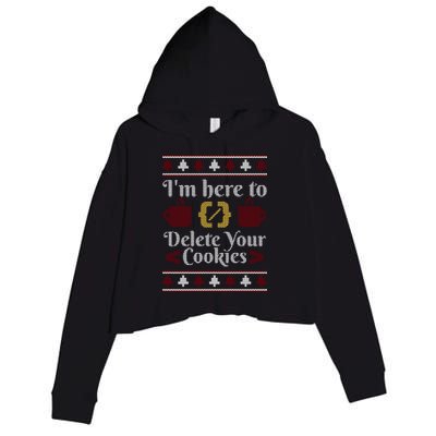 Programmer Ugly Christmas Sweater Crop Fleece Hoodie