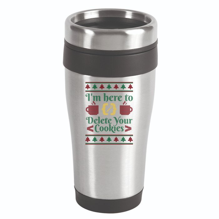 Programmer Ugly Christmas Sweater 16oz Travel Tumbler