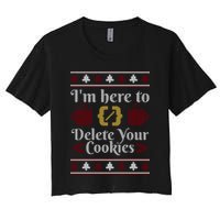 Programmer Ugly Christmas Sweater Crop Top