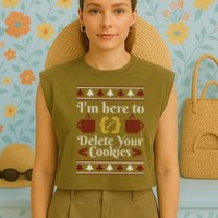 Programmer Ugly Christmas Sweater Garment-Dyed Women's Muscle Tee