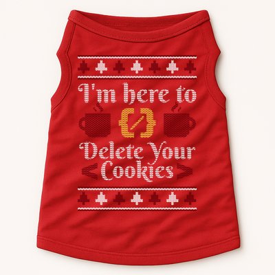 Programmer Ugly Christmas Sweater Doggie Tank