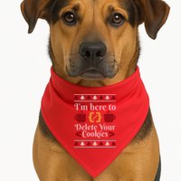 Programmer Ugly Christmas Sweater USA-Made Doggie Bandana