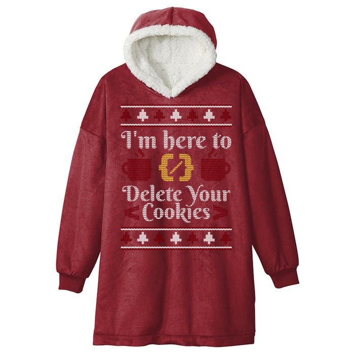 Programmer Ugly Christmas Sweater Hooded Wearable Blanket