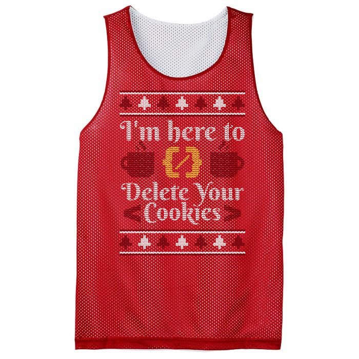 Programmer Ugly Christmas Sweater Mesh Reversible Basketball Jersey Tank