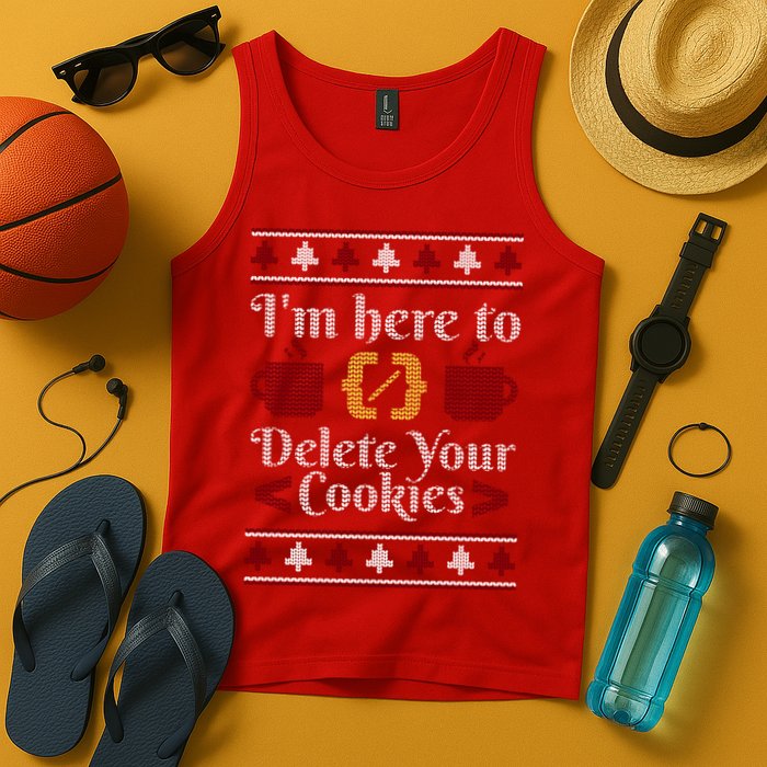 Programmer Ugly Christmas Sweater Tank Top